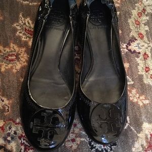 Black patent Tory Burch flats size 7.5
